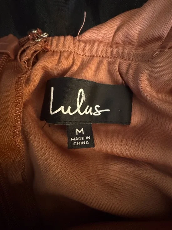 Lulu’s Dusty Rose Dance The Night Away Maxi Dress Formal Bridesmaid Deep V Gown - Picture 6 of 11